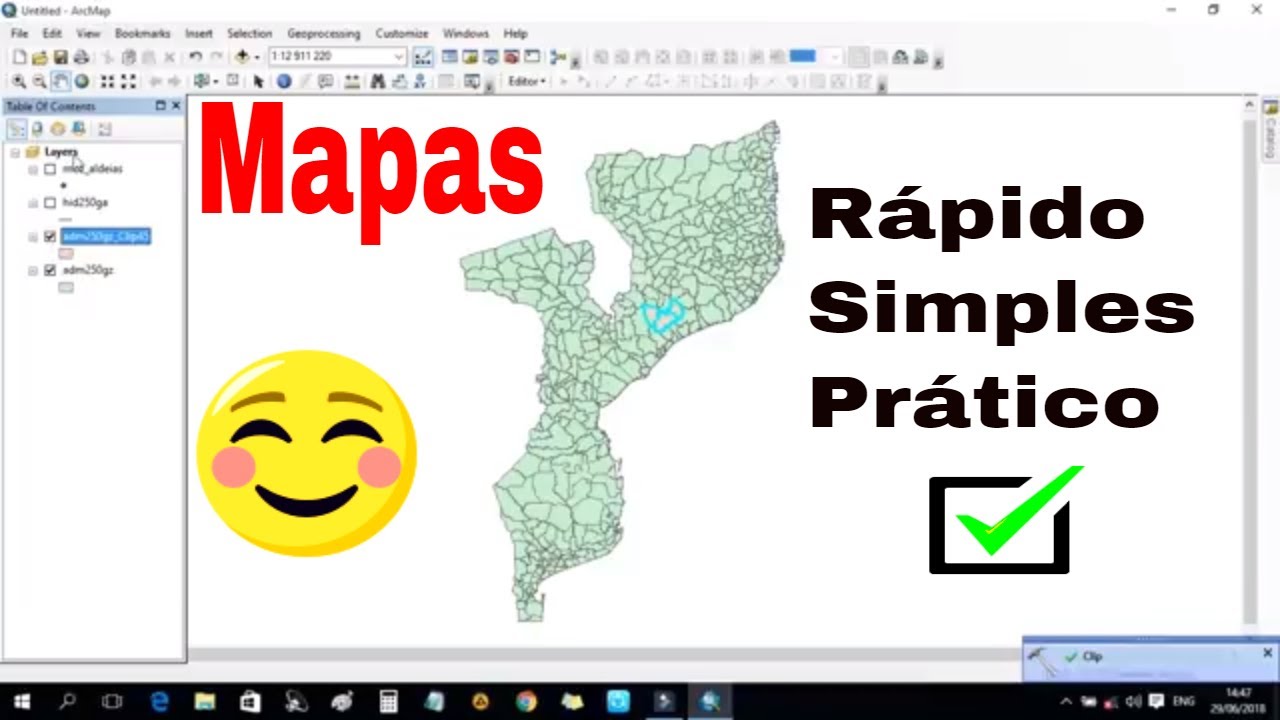Vídeo Aula 01 - Usando o ArcMap Para Fazer Mapas | Moçambique
