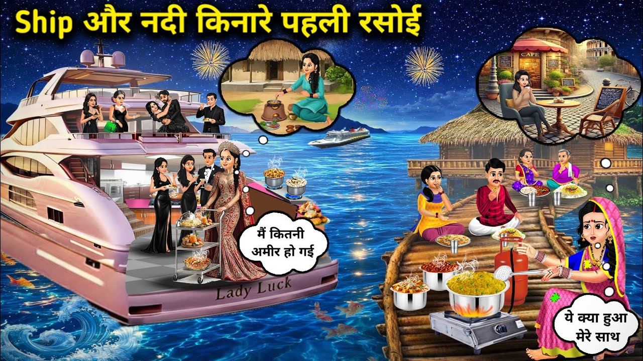 गरीब की बेटी की ship और अमीर की बेटी की हुई नदी किनारे पहली रसोई ||The poor man's daughter's ship...