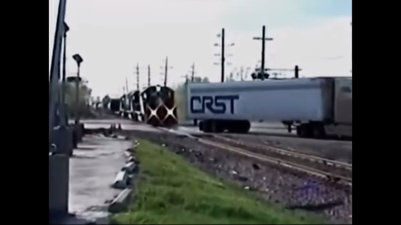 Freight Train Collides with 18 Wheeler in Chicago, 2001 - Dramatic ...