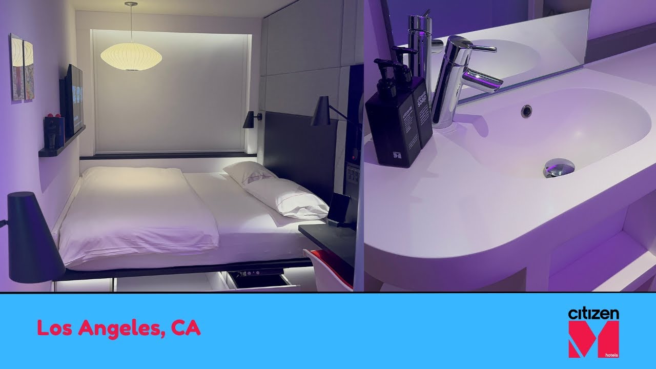 HOTEL REVIEW: College Dorm x Alien Ship Room at the CitizenM Hotel- Downtown Los Angeles, CA, USA