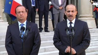 France reaffirms support for Syrian opposition but holds off on military action