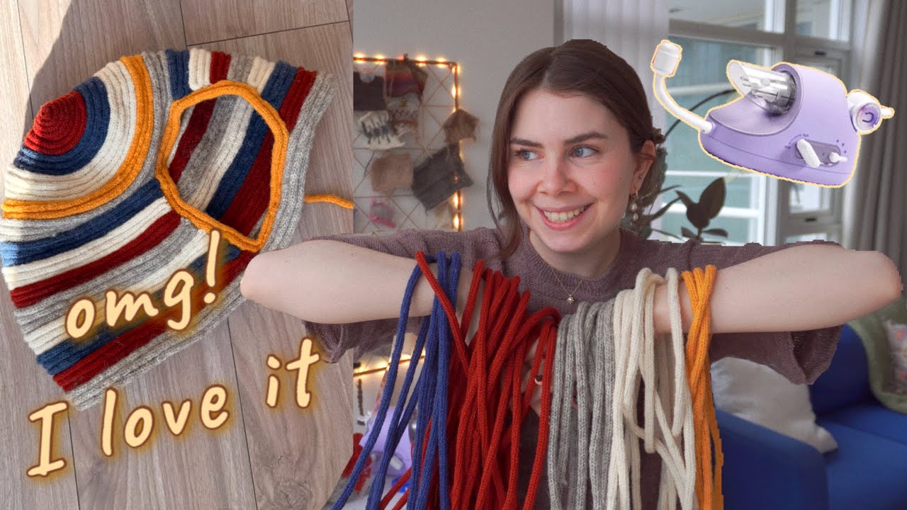 Я только что связала самую милую вещь на свете? | Сшиваем домик для питомца на вязальной машинке ...