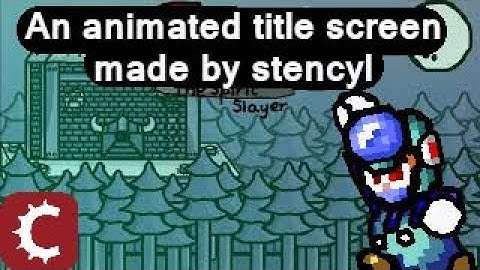 Stencyl game engine: An animated title screen