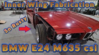 BMW E24 : Fabricating the inner wing panels