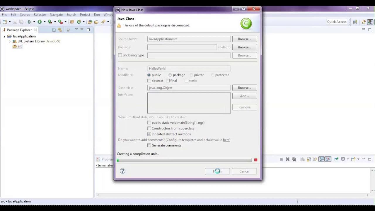 Create a Java project using eclipse| Hello World Program | Java ...