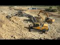 Cambodia Heavy Equipment | Excavator Rock Digging Volvo EC350D and SANY SY215C