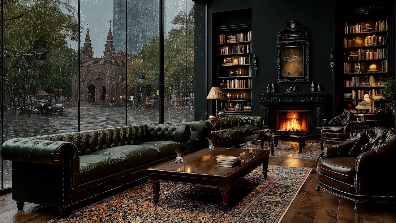 Relaxing Jazz Music ☕ Smooth Piano & Rain Sounds for Coffee, Work, Study and Inner Peace