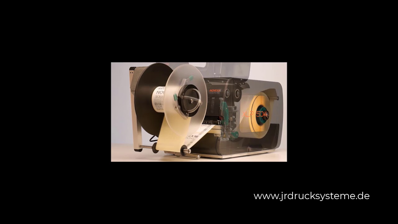 NOVEXX XLP504 Thermotransferdrucker / Etikettendrucker mit externem Aufwickler