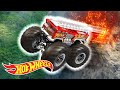 @Hot Wheels | Monster Trucks Take On VOLCANIC ERUPTIONS! 🌋🔥😱 | Road to Monster Trucks Camp Crush