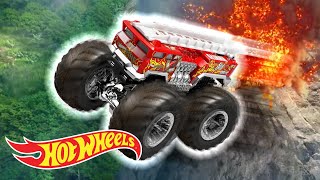 Monster Trucks Take On VOLCANIC ERUPTIONS!  | Road to Monster Trucks Camp Crush | Hot Wheels