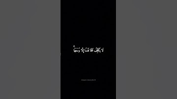 سورة البقرة | لَا يُكَلِّفُ ٱللَّهُ نَفۡسًا #المنشاوي #شاشه_سوداء #قرآن #سورة_البقرة #قران_كريم