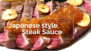 Chef makes japanese style steak sauce ...