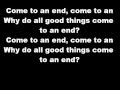 Nelly Furtado All Good Things(Come To An End) Lyrics