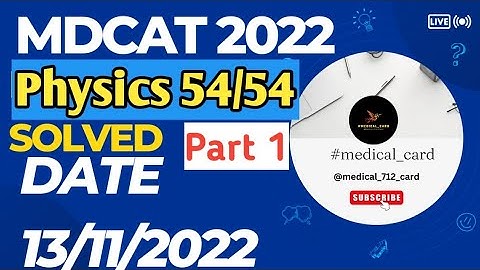 "Mastering ETEA NMDCAT 2022: Complete Solved Physics Part 1 MCQs for Success!" ✅ nmdcat past papers