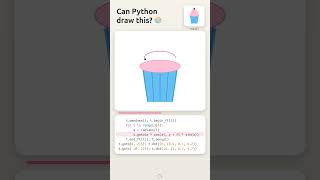 Can Python Draw This Cupcake 🧁 Python Turtle in 24 Lines #python #coding