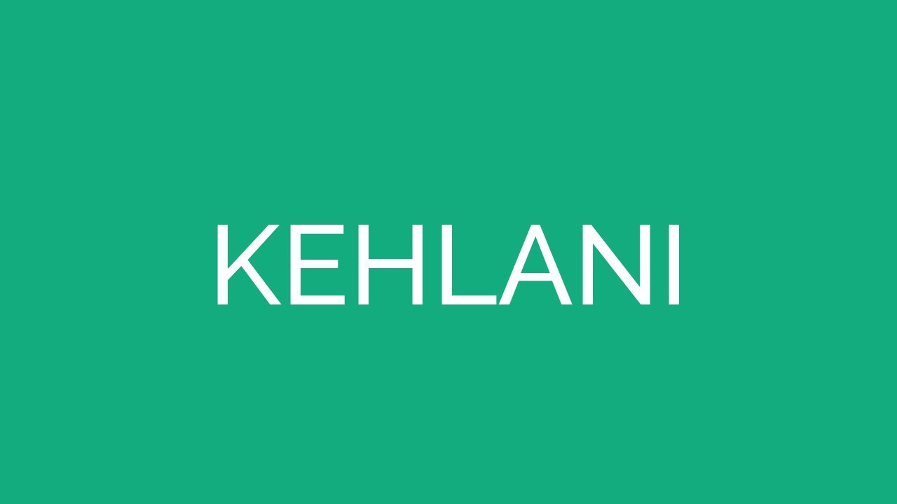 How To Pronounce Kehlani YouTube
