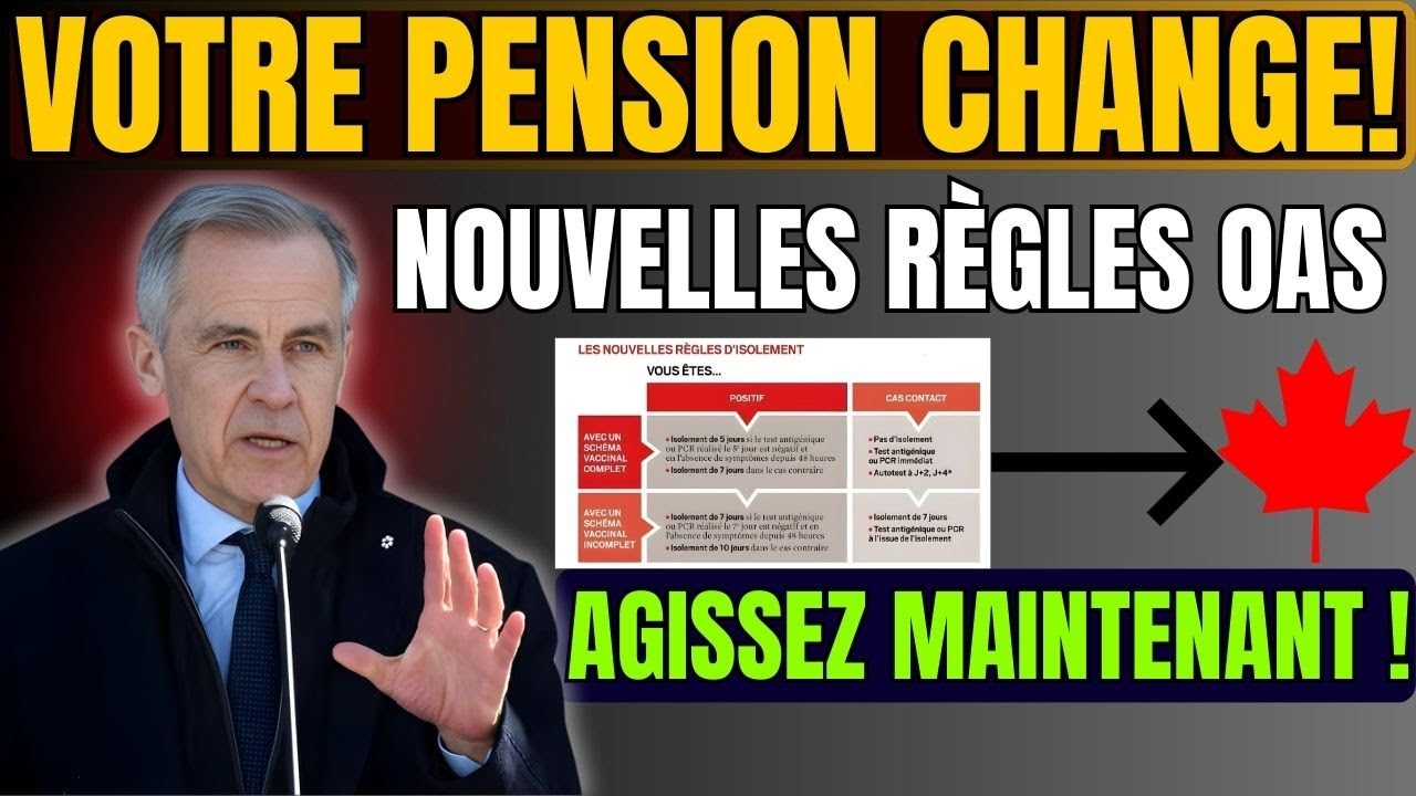 Pension de vieillesse 2026 : changement Choquante de Mark Carney le 20 janvier!