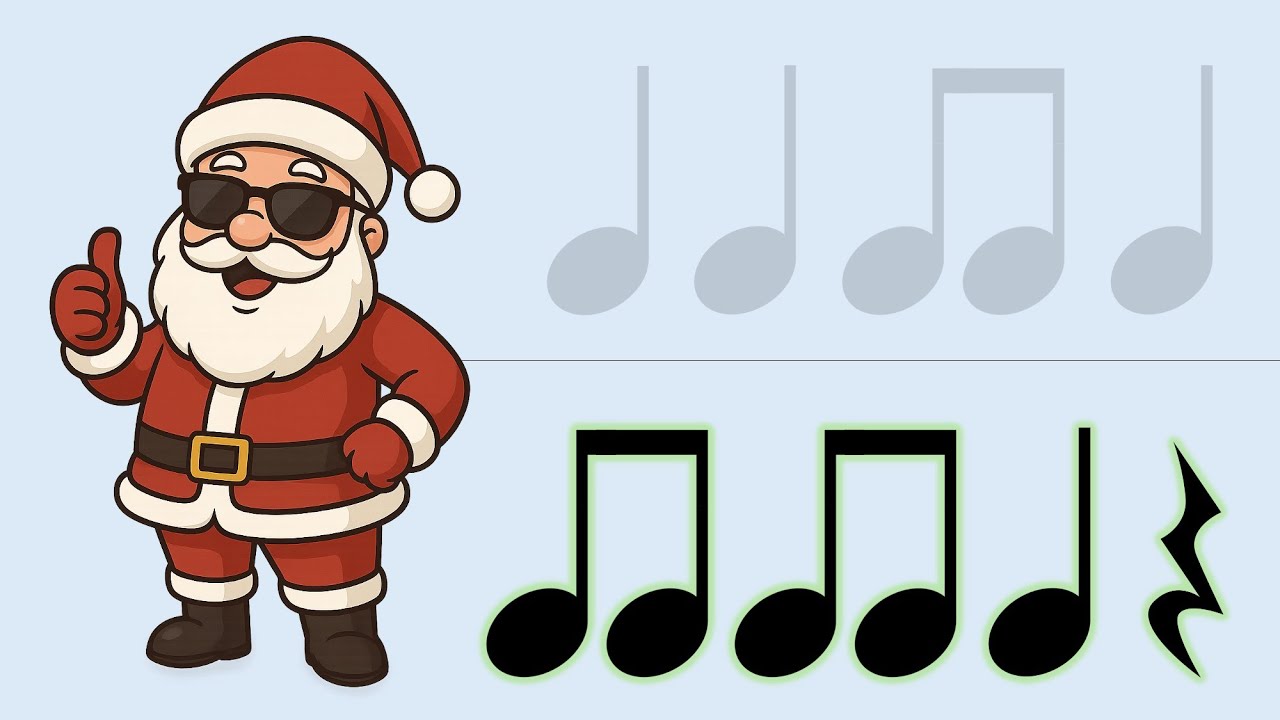 Easy Christmas Rhythm | Eighth Note Play-Along 🎅🎶 - YouTube