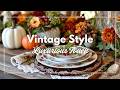 Elegant Fall Dining Room 🍁 Vintage Decor for a Luxurious Seasonal Gathering Space