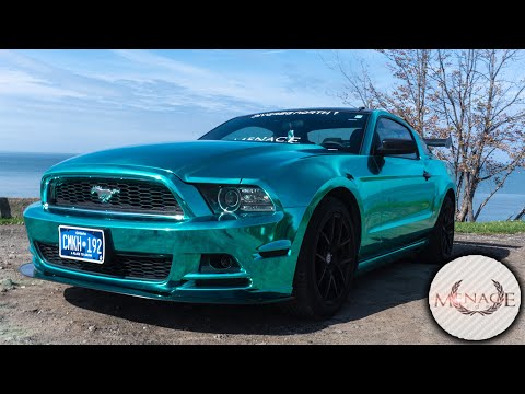 Видео: Mustang Full Wrap In Insane Mint Chrome | Menace Rides 4K