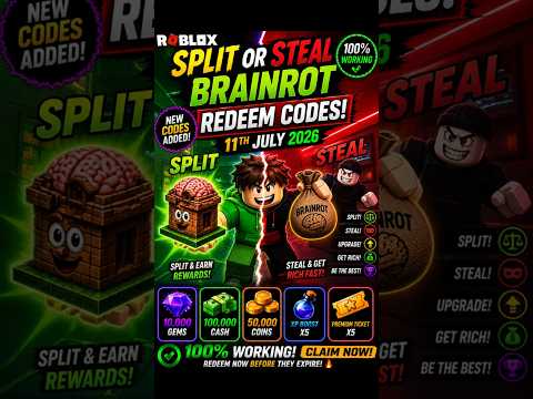 Roblox Split or Steal Brainrot Codes | Split or Steal Brainrot Codes