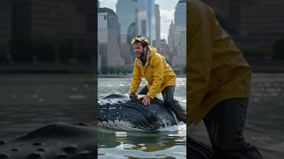 Riding a humpback whale in nyc