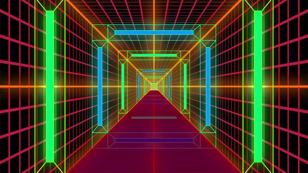 Abstract tunnel VJ Motion Background ǁ Neon VJ Loop Motion Graphics ǁ ...