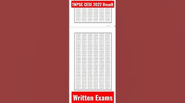 TNPSC CESE 2022 written exam result out #shorts #short