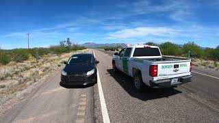 US Border Patrol Agents arrest Camouflaged Backpack Carrying Group on AZ-86, 9 April 2019, GX027277