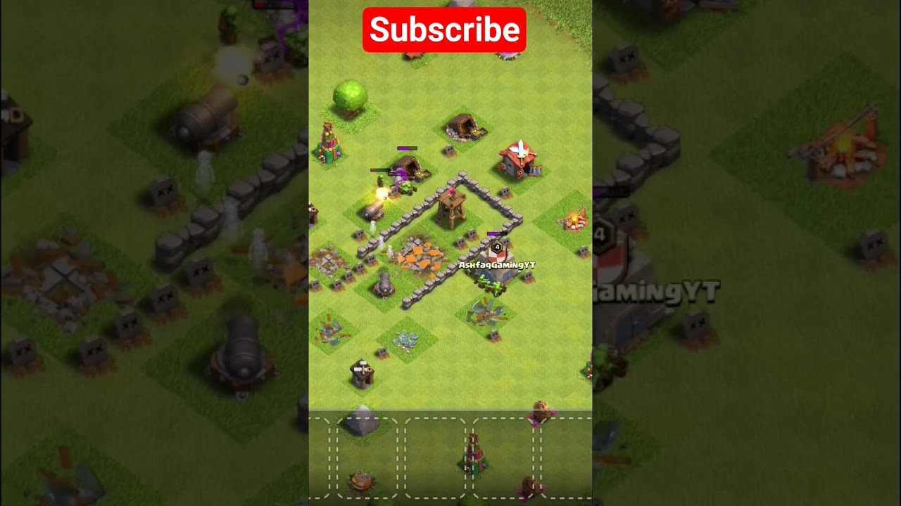 GOBLINS Only, Town Hall 2 vs Town Hall 2 Attack | Clash of Clans