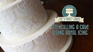 How to stencil on a cake using royal icing stencilling on a cake stenciling cake decorating tutorial