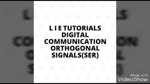 M-ARY ORTHOGONAL SIGNALS || PROBABILITY OF ERROR