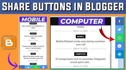 How to add social media share buttons to Blogger like WhatsApp