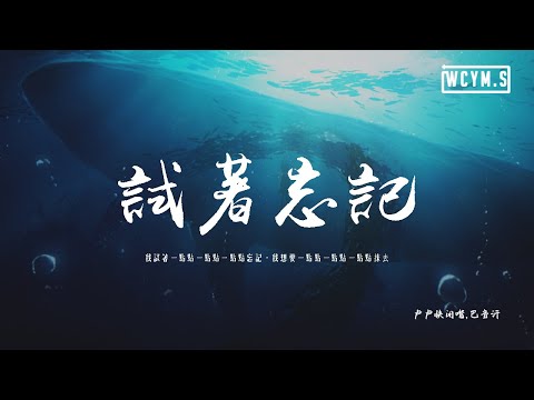 盧盧快閉嘴,巴音汗 - 試著忘記「我試著一點點一點點一點點忘記，我想要一點點一點點一點點抹去」【動態歌詞/pīn yīn gē cí】