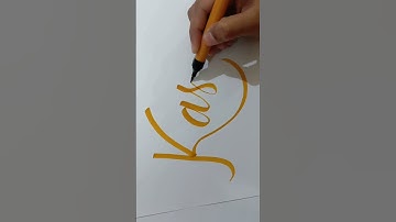 kashish name with brush pen calligraphy😍#shorts #calligraphy #youtube #youtubeshorts #shortvideo