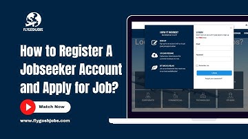How to Register a Jobseeker account and apply for jobs