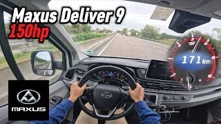 2022 Maxus Deliver 9 - 2.0 Turbo Diesel (150 hp) | POV Autobahn Test Drive in Germany