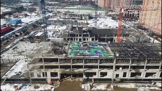 Ход строительства школы 6 апреля 2022 года