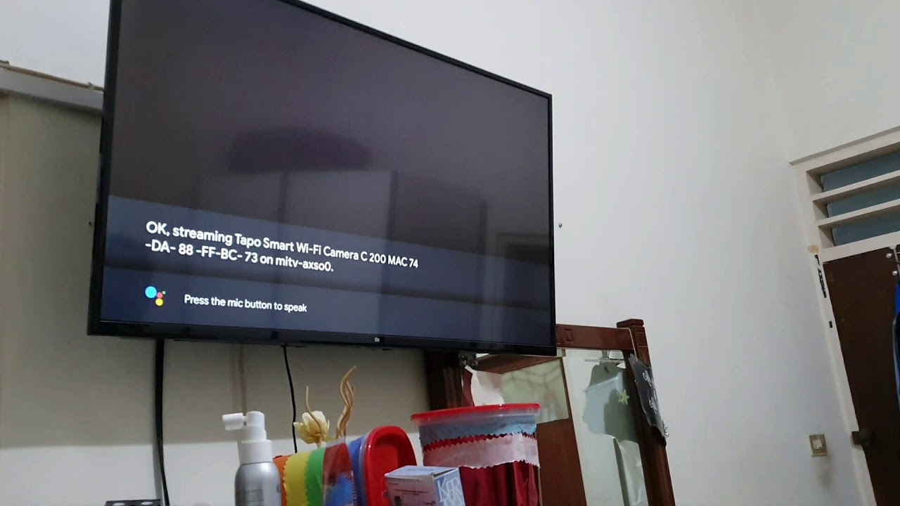 TPLink Tapo C200 connect to Mi TV using Google Assistant. - YouTube
