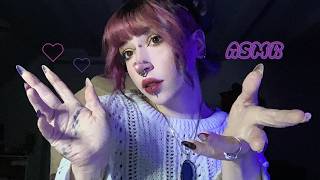 ASMR Hand Sounds &amp; Nail Tapping | Mouth Sounds, Whispering