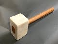 Recycled Milk Jug Mallet with Scrap Oak Handle - 25