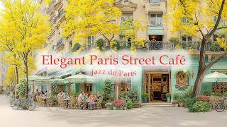 🍃 Elegant Paris Street Café | Soft Jazz Music &amp; Peaceful Autumn Vibes