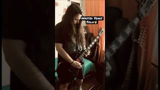 Iron Maiden Wasted Years Solo #shorts #ironmaiden #heavymetal #guitarcover #guitarsolo #adriansmith