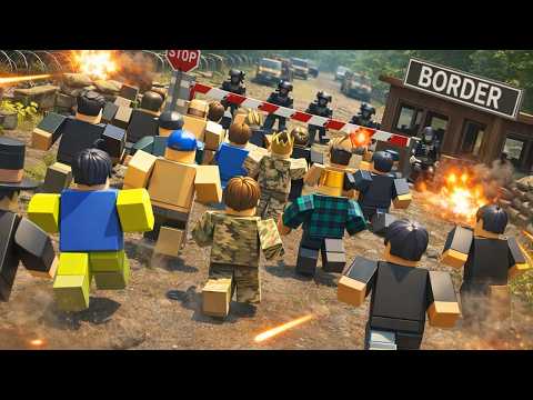 100 Players Try To Illegally Cross Every Border In Roblox…
