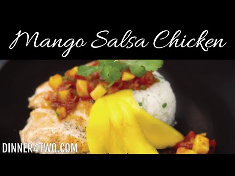 Chicken with Mango salsa and Cilantro rice