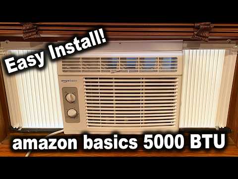 How to Install Amazon Basics 5000 BTU Window Air Conditioner | Real-Time AC Installation