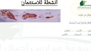 الحصة الخامسة والسادسة من التغذية