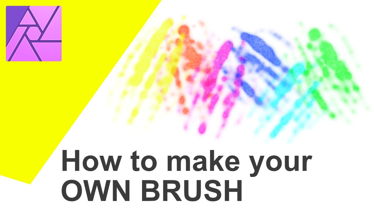 How to Make Your Own Brushes - Affinity Photo Basics - YouTube