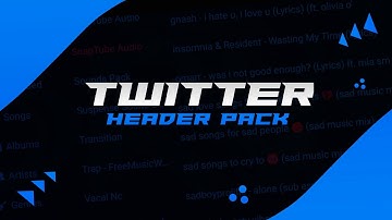 Top 10 Twitter Header PSD Template & No Text With Logo🔥