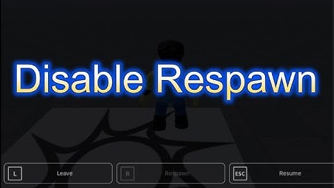 How to disable respawn in Roblox Studio!